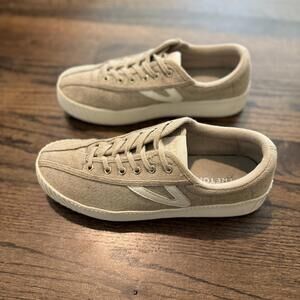 TRETORN Nylite Plus Bold Women's Beige Canvas Sneakers Size 8.5